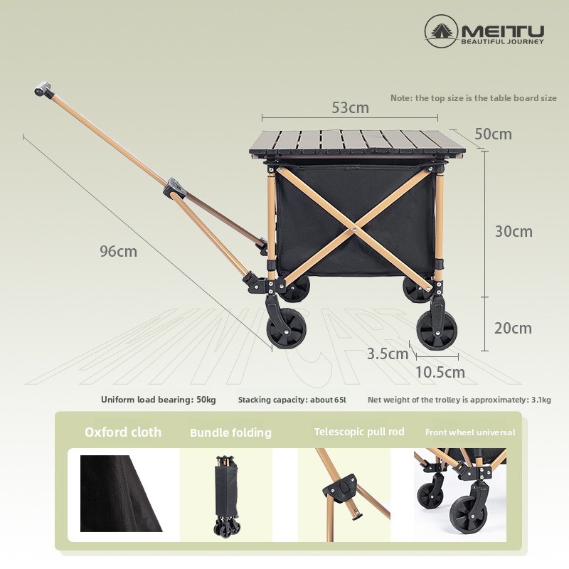 Outdoor Folding Wagon Portable - Outdoor Camping Trolley review and price