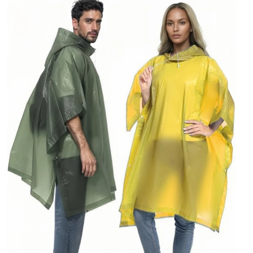 Reusable Raincoat with Drawstr - Camping Rain Poncho review and price