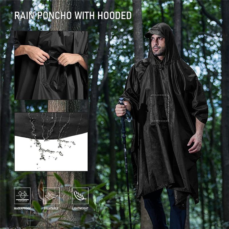 AEB0-Outdoor Raincoat Hooded S - Camping Rain Poncho review and price