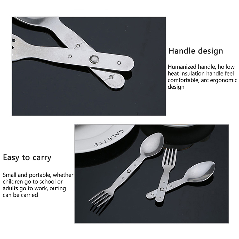2-in-1 Fork Dessert Spoon Cutl - Outdoor Camping Dining Set review and price
